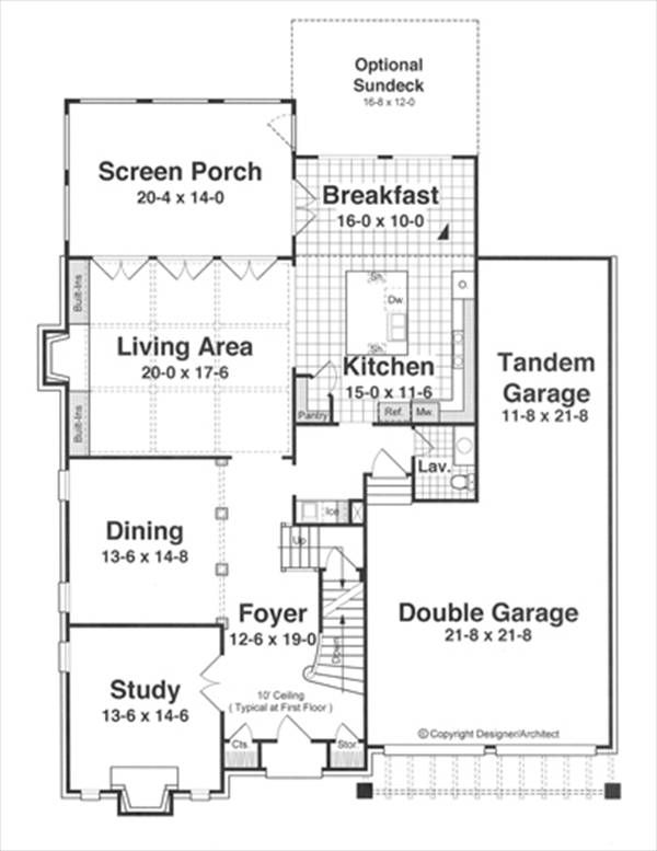 First Floor image of BRISTOL IV House Plan